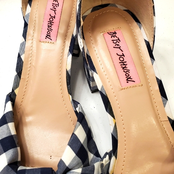 Betsey Johnson Gingham Heels - Picture 3 of 8